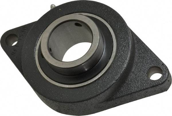 Browning - 2" ID, 8-1/2" OAL x 5-1/4" OAH 2-Bolt Flange - 6,601 Lb Static Cap, 9,752 Lb Dyn Cap, 7-1/4" Btw Mnt Hole Ctrs, Cast Iron - Caliber Tooling