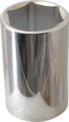 Paramount - 1-7/16", 1/2" Drive, Deep Hand Socket - 6 Points, 3-1/2" OAL, Steel, Chrome Finish - Caliber Tooling