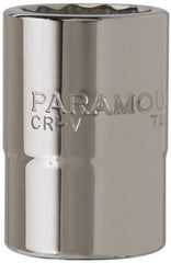 Paramount - 3/4" Drive, Standard Hand Socket - 12 Points, 2-13/64" OAL, Steel, Chrome Finish - Caliber Tooling