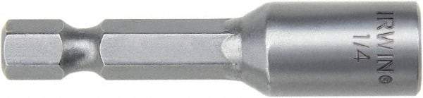 Irwin - 1/4" Magnetic Nutsetter - 1/4" Hex Drive, 4" OAL - Caliber Tooling