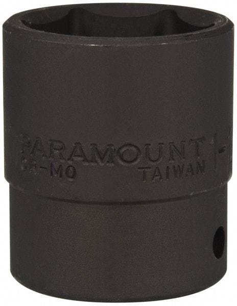 Paramount - 1/2" Drive 1-1/8" Standard Impact Socket - 6 Points, 2" OAL - Caliber Tooling