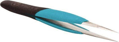 Erem - 5-1/2" OAL 3C-SA Ergonomic Tweezers - Straight, High Precision Tips - Caliber Tooling