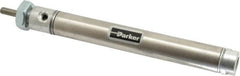 Parker - 3" Stroke x 9/16" Bore Double Acting Air Cylinder - 10-32 Port, 10-32 Rod Thread, 250 Max psi, 14 to 140°F - Caliber Tooling