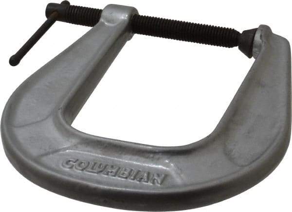 Wilton - Light-Duty 2-1/2" Max Opening, 4-3/4" Throat Depth, Ductile Iron Standard C-Clamp - 1,600 Lb Capacity, 0" Min Opening, Extra Deep Throat - Caliber Tooling