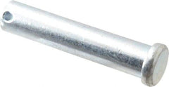 Made in USA - 5/8" Pin Diam, 3" OAL, Standard Clevis Pin - 5/32" Hole, 2-27/32" Usable Length, Zinc-Plated Steel - Caliber Tooling