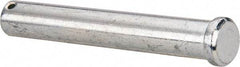 Made in USA - 3/4" Pin Diam, 5" OAL, Standard Clevis Pin - 5/32" Hole, 4-27/32" Usable Length, Uncoated Steel - Caliber Tooling