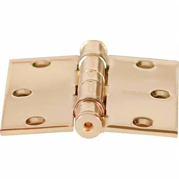 Stanley - 3-1/2" Long x 3-1/2" Wide Grade 1 Steel Full Mortise Ball Bearing Commercial Hinge - Caliber Tooling