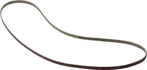 Tru-Maxx - 1/4" Wide x 24" OAL, 80 Grit, Aluminum Oxide Abrasive Belt - Aluminum Oxide, Medium, Coated - Caliber Tooling