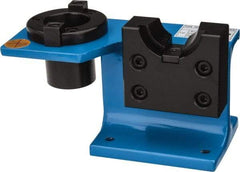 Interstate - 2 Positions, CAT40 Compatible Tool Holder Tightening Fixture - 3.74" Head Diam, 209.8mm Base Length, 128mm Overall Height - Exact Industrial Supply