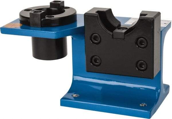 Interstate - 2 Positions, BT40 Compatible Tool Holder Tightening Fixture - 3.74" Head Diam, 209.8mm Base Length, 128mm Overall Height - Exact Industrial Supply