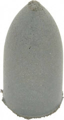 Cratex - 7/8" Max Diam x 1-3/4" Long, Cone, Rubberized Point - Coarse Grade, Silicon Carbide, 1/4" Arbor Hole, Unmounted - Caliber Tooling