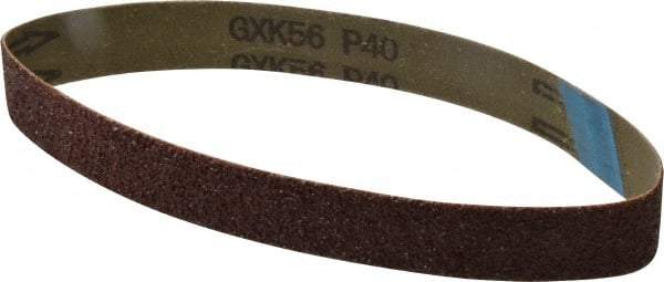 Tru-Maxx - 1" Wide x 18" OAL, 40 Grit, Aluminum Oxide Abrasive Belt - Aluminum Oxide, Coarse, Coated - Caliber Tooling