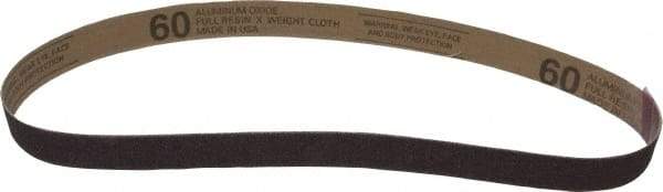 Tru-Maxx - 1" Wide x 30" OAL, 60 Grit, Aluminum Oxide Abrasive Belt - Aluminum Oxide, Medium, Coated - Caliber Tooling