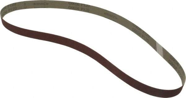 Tru-Maxx - 1" Wide x 42" OAL, 120 Grit, Aluminum Oxide Abrasive Belt - Aluminum Oxide, Fine, Coated - Caliber Tooling