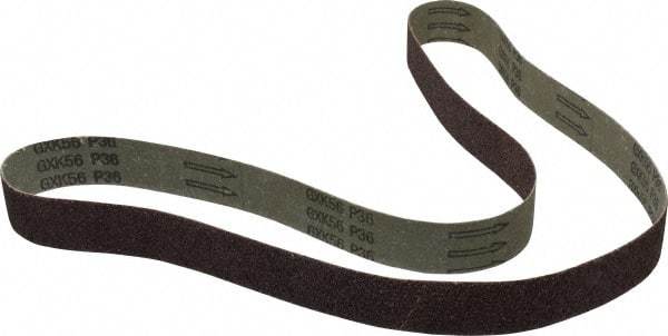 Tru-Maxx - 1-1/2" Wide x 60" OAL, 36 Grit, Aluminum Oxide Abrasive Belt - Aluminum Oxide, Very Coarse, Coated - Caliber Tooling