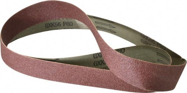 Tru-Maxx - 1-1/2" Wide x 60" OAL, 80 Grit, Aluminum Oxide Abrasive Belt - Aluminum Oxide, Medium, Coated - Caliber Tooling