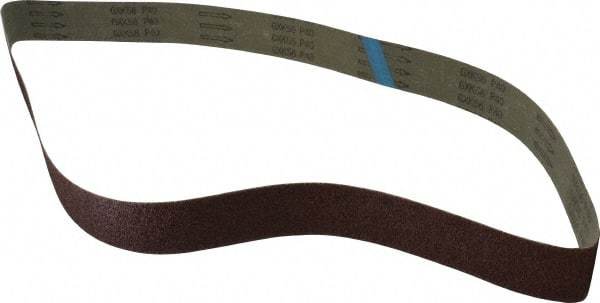 Tru-Maxx - 2" Wide x 60" OAL, 40 Grit, Aluminum Oxide Abrasive Belt - Aluminum Oxide, Coarse, Coated - Caliber Tooling