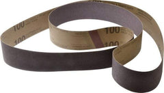 Tru-Maxx - 2" Wide x 72" OAL, 100 Grit, Aluminum Oxide Abrasive Belt - Aluminum Oxide, Fine, Coated - Caliber Tooling