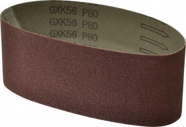 Tru-Maxx - 3" Wide x 18" OAL, 80 Grit, Aluminum Oxide Abrasive Belt - Aluminum Oxide, Medium, Coated - Caliber Tooling