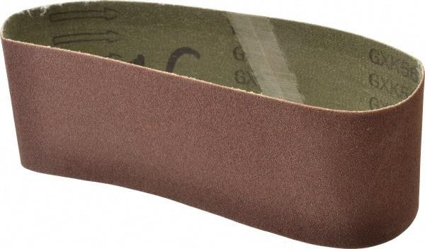 Tru-Maxx - 3" Wide x 18" OAL, 120 Grit, Aluminum Oxide Abrasive Belt - Aluminum Oxide, Fine, Coated - Caliber Tooling