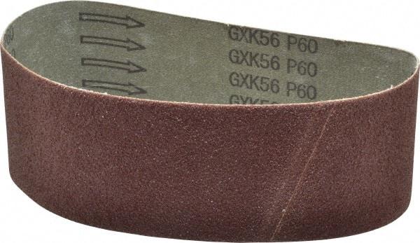 Tru-Maxx - 3" Wide x 21" OAL, 60 Grit, Aluminum Oxide Abrasive Belt - Aluminum Oxide, Medium, Coated - Caliber Tooling