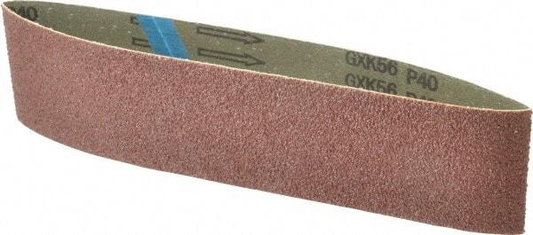 Tru-Maxx - 3" Wide x 24" OAL, 40 Grit, Aluminum Oxide Abrasive Belt - Aluminum Oxide, Coarse, Coated - Caliber Tooling