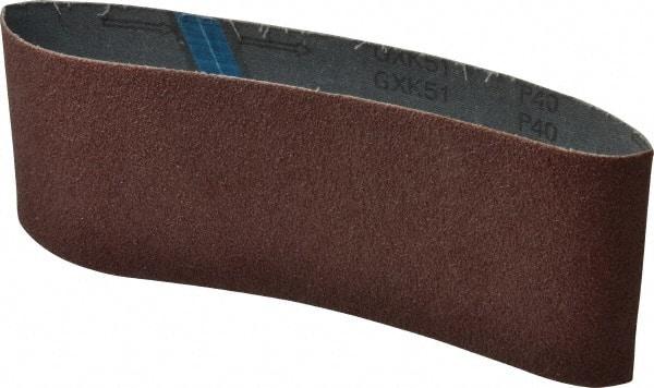 Tru-Maxx - 4" Wide x 24" OAL, 40 Grit, Aluminum Oxide Abrasive Belt - Aluminum Oxide, Coarse, Coated - Caliber Tooling