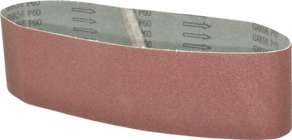 Tru-Maxx - 4" Wide x 36" OAL, 60 Grit, Aluminum Oxide Abrasive Belt - Aluminum Oxide, Medium, Coated - Caliber Tooling