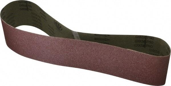 Tru-Maxx - 4" Wide x 48" OAL, 80 Grit, Aluminum Oxide Abrasive Belt - Aluminum Oxide, Medium, Coated - Caliber Tooling