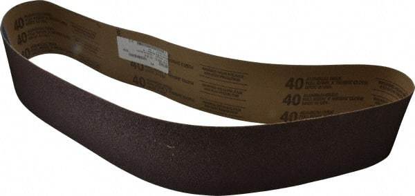 Tru-Maxx - 4" Wide x 54" OAL, 40 Grit, Aluminum Oxide Abrasive Belt - Aluminum Oxide, Coarse, Coated - Caliber Tooling