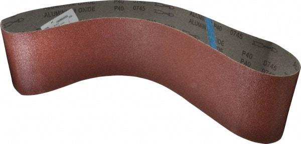 Tru-Maxx - 6" Wide x 60" OAL, 40 Grit, Aluminum Oxide Abrasive Belt - Aluminum Oxide, Coarse, Coated - Caliber Tooling