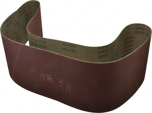 Tru-Maxx - 6" Wide x 60" OAL, 120 Grit, Aluminum Oxide Abrasive Belt - Aluminum Oxide, Fine, Coated - Caliber Tooling