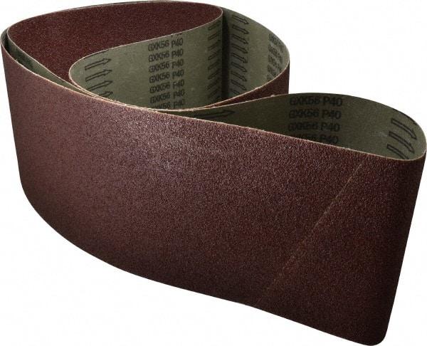 Tru-Maxx - 8" Wide x 107" OAL, 40 Grit, Aluminum Oxide Abrasive Belt - Aluminum Oxide, Coarse, Coated - Caliber Tooling