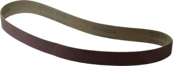 Tru-Maxx - 1" Wide x 24" OAL, 120 Grit, Aluminum Oxide Abrasive Belt - Aluminum Oxide, Fine, Coated - Caliber Tooling