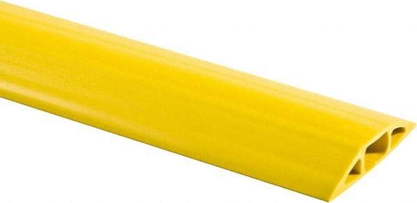 Hubbell Wiring Device-Kellems - 1 Channel, 10 Ft Long, 7.9mm Max Compatible Cable Diam, Yellow PVC On Floor Cable Cover - 2-3/4" Overall Width x 13.5mm Overall Height, 15.2mm Channel Width x 7.9mm Channel Height - Caliber Tooling