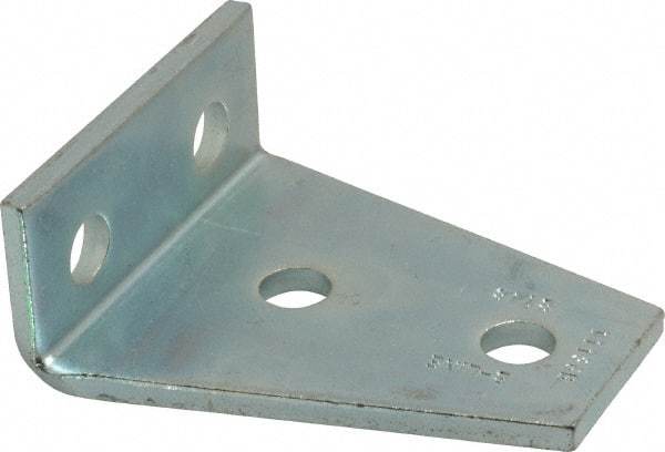 Cooper B-Line - Zinc Plated Carbon Steel 4 Hole Gusseted Strut Shelf Bracket - 1/2" Bolt, 4 Holes, Used with Cooper B Line Channel & Strut (All Sizes Except B62 & B72) - Caliber Tooling