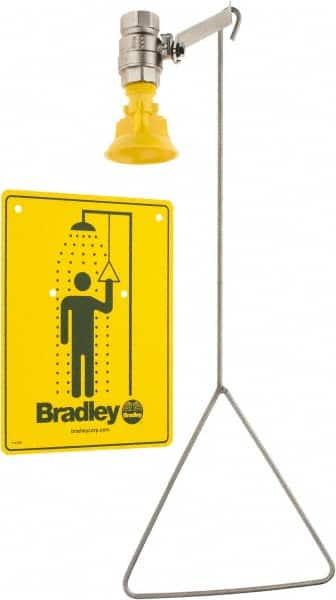 Bradley - Plumbed Drench Showers Mount: Vertical Shower Head Material: Plastic - Caliber Tooling