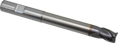 Niagara Cutter - 1/2", 3 Flute, Single End, Solid Carbide, 0.03" Corner Radius End Mill - 5" OAL, 35° Helix, Right Hand Flute, 5/8" LOC, Right Hand Cut, 3-1/8" Extended Reach - Caliber Tooling