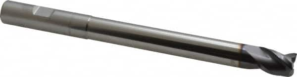 Niagara Cutter - 1/2", 3 Flute, Single End, Solid Carbide, 0.03" Corner Radius End Mill - 6" OAL, 35° Helix, Right Hand Flute, 5/8" LOC, Right Hand Cut, 4-1/8" Extended Reach - Caliber Tooling