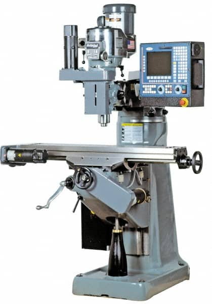 Bridgeport - 48" Long x 9" Wide, 3 Phase Fagor 8055-i CNC Milling Machine - Variable Speed Pulley Control, R8 Taper, 3 hp - Caliber Tooling