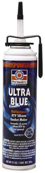 Permatex - 9-1/2 oz Gasket Maker - -65 to 500°F, Blue, Comes in PowerBead Pressurized Can - Caliber Tooling