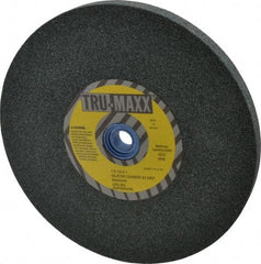 Tru-Maxx - 60 Grit Silicon Carbide Bench & Pedestal Grinding Wheel - 7" Diam x 1" Hole x 1/2" Thick, 3600 Max RPM, K Hardness, Medium Grade , Vitrified Bond - Caliber Tooling