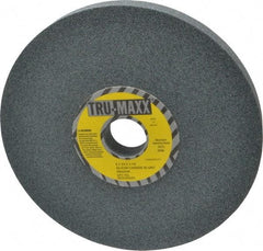 Tru-Maxx - 80 Grit Silicon Carbide Bench & Pedestal Grinding Wheel - 8" Diam x 1-1/4" Hole x 3/4" Thick, 3600 Max RPM, K Hardness, Medium Grade , Vitrified Bond - Caliber Tooling