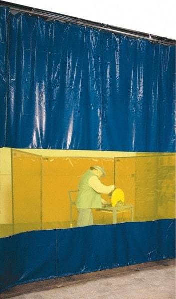 Steiner - 6 Ft. Wide x 9 Ft. High, Vinyl Welding Welding Curtain Kit - Yellow with Universal Mounting Hardware - Caliber Tooling