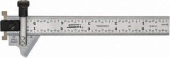 SPI - 6 Inch Long x 3/4 Wide Blade, 118° Bevel Angle, Steel Ruler Drill Point Gage - 1/8 Inch Ruler Graduation, Removable Ruler Hook - Caliber Tooling