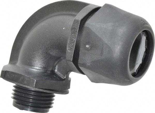 Murrplastik - 1/2" Trade, Nylon Compression Angled Liquidtight Conduit Connector - Noninsulated - Caliber Tooling