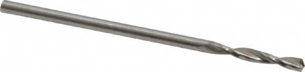 Guhring - #54 130° Parabolic Flute High Speed Steel Screw Machine Drill Bit - Bright Finish, Right Hand Cut, 9mm Flute Length, 32mm OAL, Standard Point, Straight Shank - Caliber Tooling