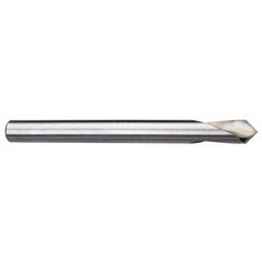 90° 7″ OAL High Speed Steel Spotting Drill Bright/Uncoated, 1-5/8″ Flute Length, 5/8″ Shank Diam, RH Cut