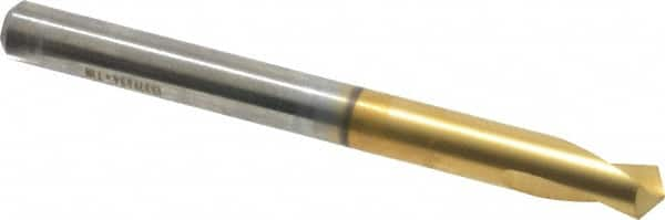 Guhring - 1/4" Body Diam, 120°, 70mm OAL, High Speed Steel Spotting Drill - Caliber Tooling