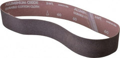 Norton - 2" Wide x 30" OAL, 60 Grit, Aluminum Oxide Abrasive Belt - Aluminum Oxide, Medium, Coated, Series R228 - Caliber Tooling